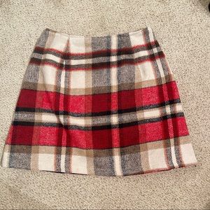 Red Plaid Mini Skirt